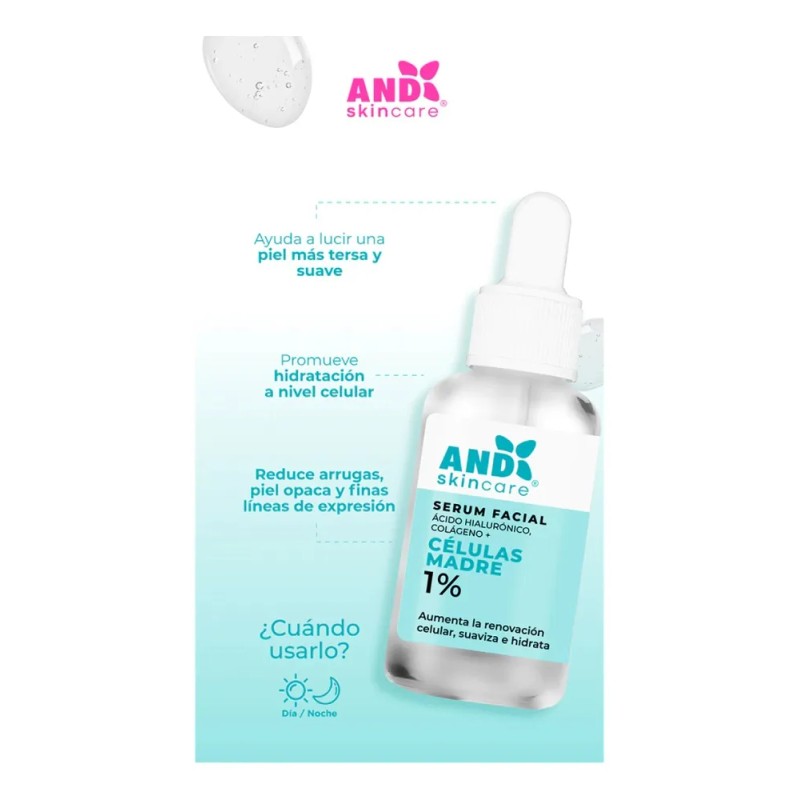 Serum Facial Anti Arrugas Acido Hialurónico And Hidrata 30ml