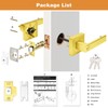 Probrico Brushed Gold Keyed Entry Door Handle Square Heavy Duty