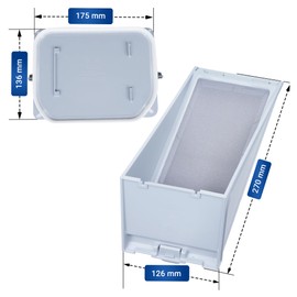 VIOKS Socket Filter Replacement for Whirlpool Bаuknecht 481010345281 Indesit C00312162 Filter Tumble Dryer - HX Filter with Frame on Heat Exchanger - Filter for Heat Pump Dryer Tumble Dryer