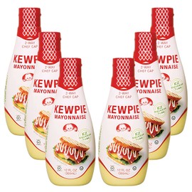 [KEWPIE] Squeeze Tube Mayonnaise, Rich, Bold, Umami Flavor, Certified Gluten Free, Kosher - 12 Ounces (6 Packs)