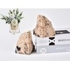AMOYSTONE Heavy Duty Black Tourmaline Bookends for Bookshelves, Decorative Rock