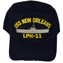 EC USS NEW ORLEANS LPH-11 HAT - NAVY BLUE - Veteran Owned Business