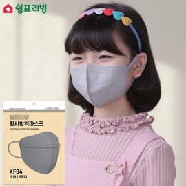KF94 쉼표리빙 새부리형 마스크 그레이 소형 5매X6팩 KF94 Comma Living Fitting Mask Gray Small 5 Pieces X 6 Packs