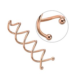 20 PCS Metal Spiral Hair Pins Fast Bun Twist Screws Bobby Hair Pins Spin Hair Clip Hairdressing Tool Woven DIY Hair Style (Rose Gold)