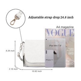 GLITZALL Small Crossbody Bag for Women PU Leather Over the Shoulder Purses and Flap Cross Body Handbags Multi Pockets