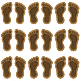 VWAQ Bigfoot Footprint Vinyl Wall Stickers - Peel and Stick Feet Wall Decals - 18 PCS - HOL41