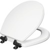 Mayfair Bennett Toilet Seat with Matte Black Hinges, Slow Close