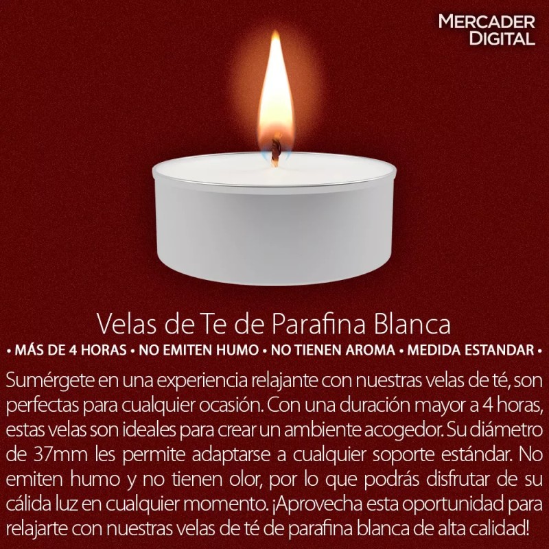 10 Pzs Vela De Té Flotante Sin Aroma Sin Humo