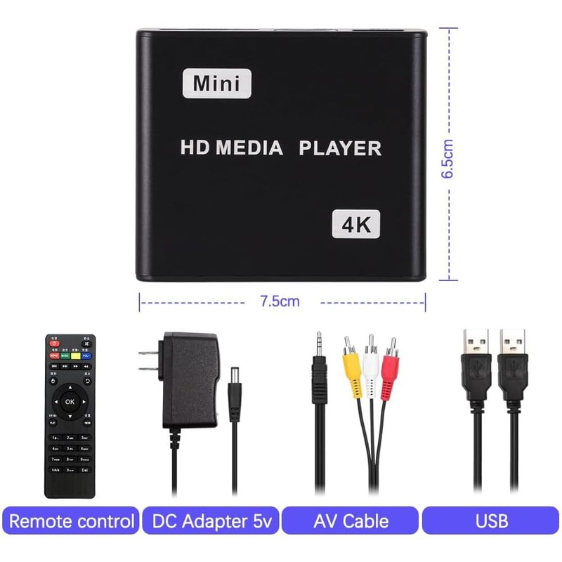 HDMI Media Player, 4K Full HD Digital Media Player with