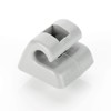 LST W126 Sun Visor Holder Clips Grey Silver