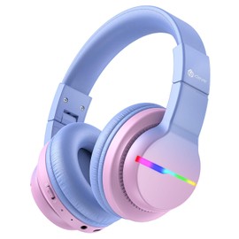 iClever Kids Headphones Bluetooth Headphones Wireless Kids Headphones with Volume Limiting (74/85 dBA) 45H Playtime with Mic for School Tablet PC