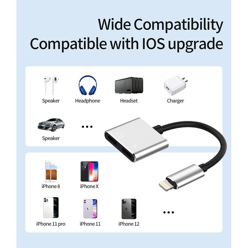 zoyuzan Double Lightning Adapter - 4 in 1 Function, Sync