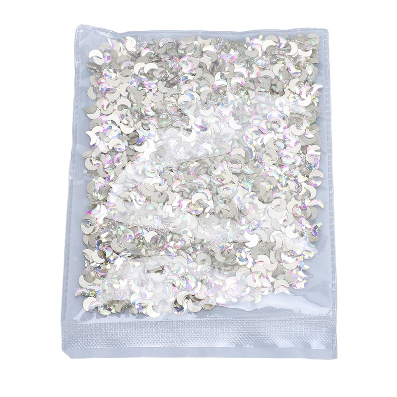 Crescent Moon Rhinestone Flatback Nail Art Jewelry Glittering Secure Fit