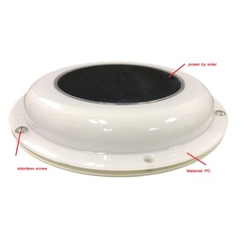 SOLATEK Solar Ventilation Fan without Battery for Boat, Yacht, Camper, Home, White