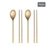 Denby Cutlery Korean Tableware 2-Person 6-Piece Set (Linear Matte 2-Piece