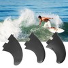 3Pcs/Set Surfboard Fin PVC Fiberglass Longboard Ocean Broad Thruster Fins