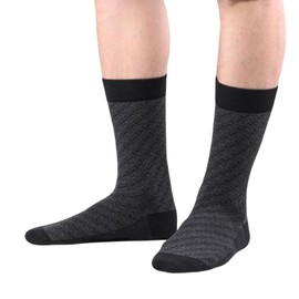 YUEVO SPORTS 5 Pairs Men's Thin Breathable Casual Black Dress Socks Lightweight Bamboo Socks Multipack Size 9-11