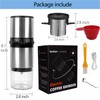 Portable Coffee Grinder,USB Rechargeable Coffee Maker,Electric Stainless Steel Burr Burr