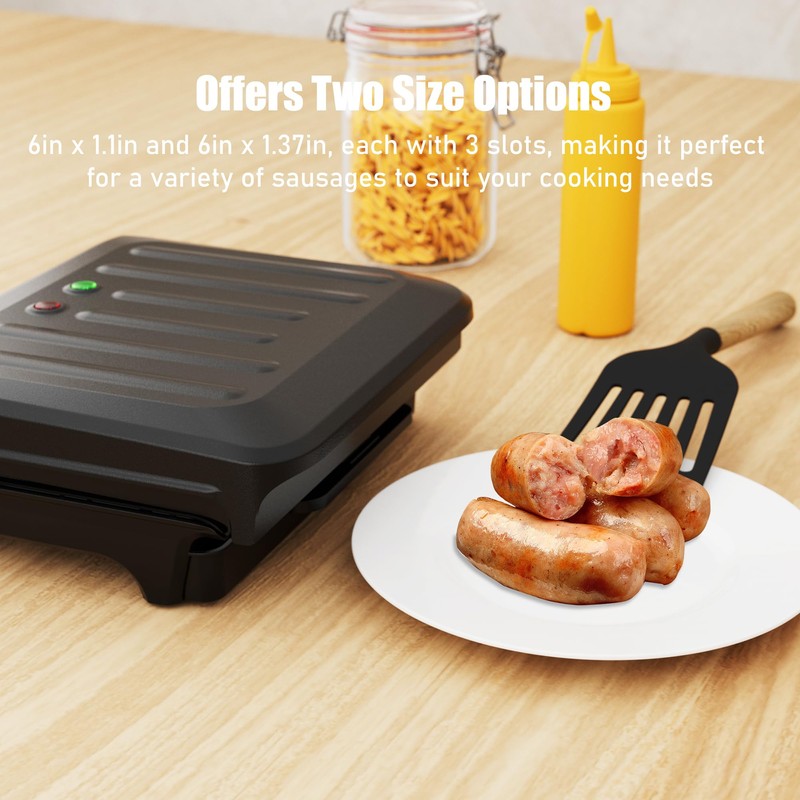 KEINVE Hot Dogs Machine, Electric Grill with Oil Drip Tray,