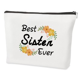 QONCV Sister Christmas Gifts, Best Sister Cosmetic Bags Makeup Bag Galentines Day Mothers Day Birthday Christmas Valentines Day Gift Ideas Presents for Women