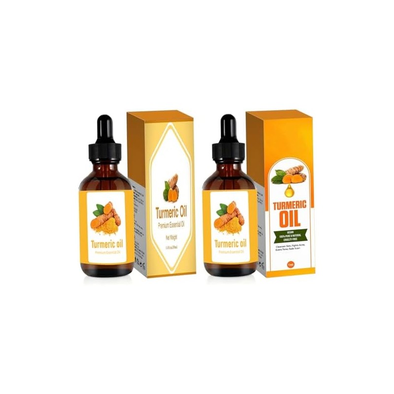 Juego de 2 paquetes de aceite esencial cúrcuma natural para