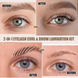 2025 Lash Lift Kit - Professional Eyebrow Lamination Kit Lash Perm Beginner Set with High Adhesion Glue and Long-Lasting Curling, Gentle Formula for Sensitive Eyes