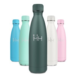 Stainless Steel Drinking Bottle, 750 ml, Insulated BPA-Free, Vacuum Insulated Flask, Thermos Flask, Leak-Proof, Water Bottle for Running, Bike, Adults, Fitness, Cycling, School, Bubble