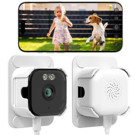 INKZOO 3MP 2K Window Camera, 2.4GHz & 5GHz WiFi Indoor Cameras for Home Security with Full Color Night Vision, Dual-Angle Mount, AI Person & Motion Detection, 24/7 Recording, 2-Way Audio, Real-Time Alerts