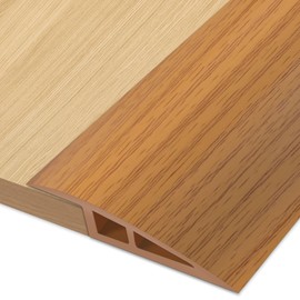 Door-Threshold Floor-Transition-Strip 36 inch, Threshold 1/2'' ~ 3/5'', Thresholds Ramps for Doorways, Edge-Reducer Vinyl-Transition-Strip for Door/Floor (Light Brown, 36 in)