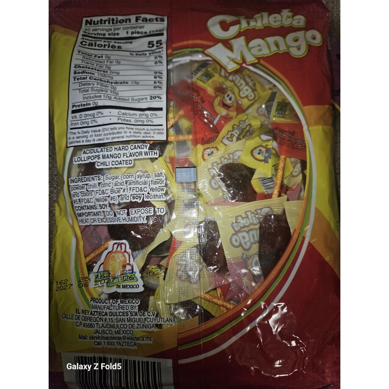 EL AZTECA CHILETA MANGO - Bag ( 40 in a