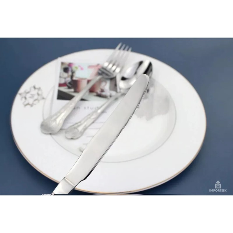 Importeek Juego 3 Cubiertos Acero Inoxidable Cuchara Cuchillo Tenedor