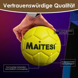 KWJEIULSOQ Handball Size 2, Weight Reduced Training Ball and Play Ball, Durable and Grippy Handball for Children, Teenagers and Adults