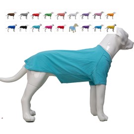 Lovelonglong Bulldog Clothes Dog Clothing Blank T-Shirt Tee Shirts for French Bulldog English Bulldog American Pit Bull Pugs 100% Cotton Skin Care Turquoise B-M