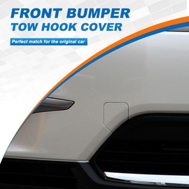 CZShiYue Car Front Bumper Tow Hook Cover Cap Towing Eye Fit for Toyota Highlander 2011 2012 2013 Trailer Cover 52120E060 521270E070 (Black, Left Driver Side)