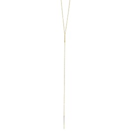 Beaute Fashion Long Y Necklace Minimalist Layering Pendant .925 Sterling Silver and CZ Imitation Diamonds-By-the-Yard V Drop Bar Lariat Delicate Chain - Gift Box (Extra Long Minimal Bar Gold)