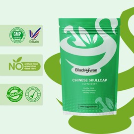 Black Swan Chinese Skullcap Capsules - 1000mg Herbal Supplement for Urinary Respiratory Joint Health Anti Inflammatory Support - 60 Capsules 2 Month Supply