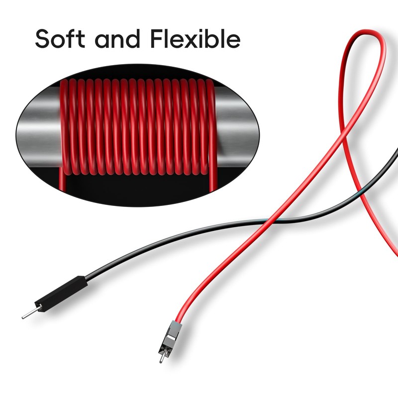 Goupchn Alligator Clips to Breadboard Male Jumper Wires Soft Flexible