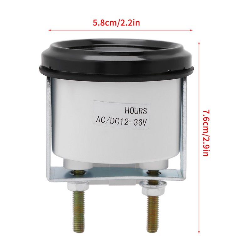 12‑36V DC AC 6 Digit Accurate Round Quartz Hour Meter
