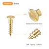 sourcing map Pack of 50 Brass Wood Screws M2.5 x