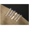 100 Pcs Clear Plastic Shirt Clips with Teeth Shirts Folding