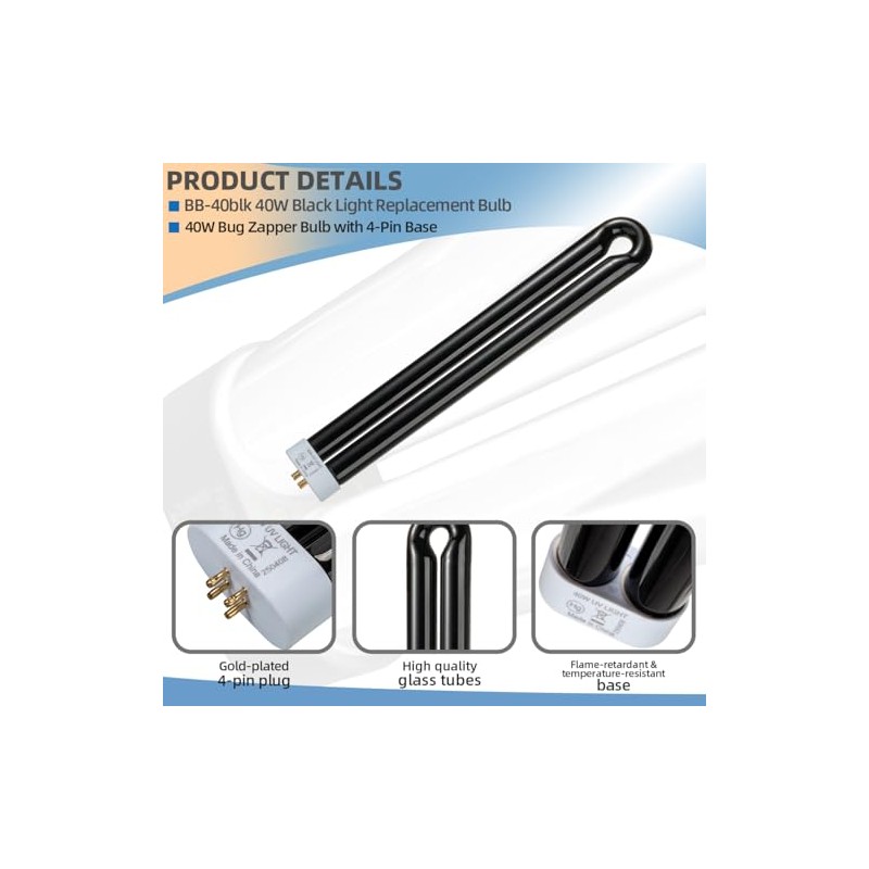 BB-40blk 40W Bug Zapper Light Bulb for Black Flag &