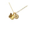 Gold Butterfly Necklace,14k Gold Filled Necklace, Initial Butterfly Necklace