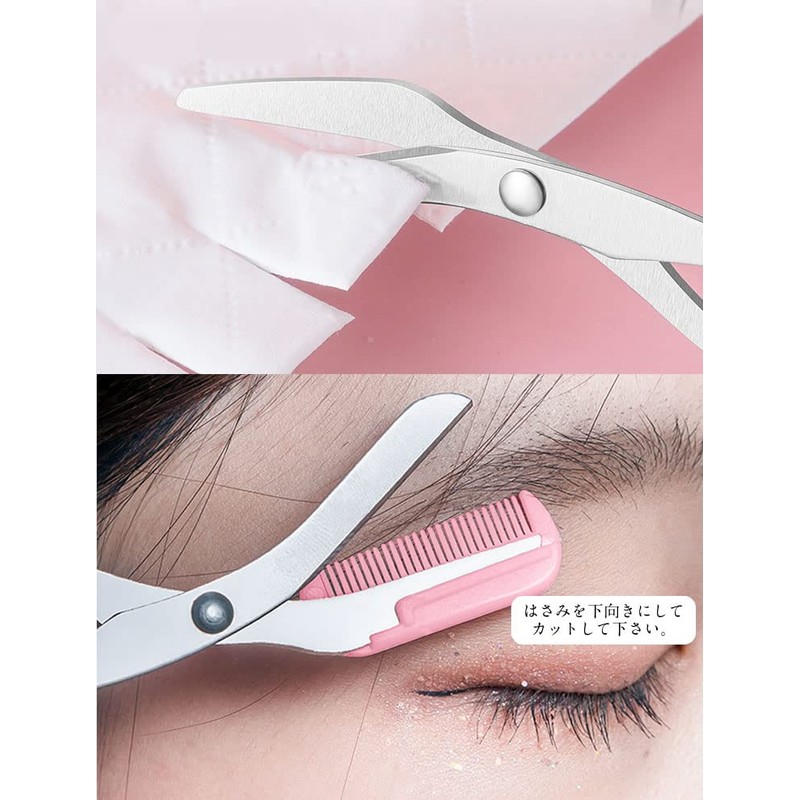 prendre PR-BROWCL-BK Eyebrow Scissors, Eyebrow Cut, Comb Included, Set of