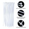 200 Pack of White Cable Ties, 200mm x 3.6mm, 8"