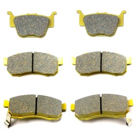 Master Chen Front Rear Brake Pads Brakes for Honda Pioneer 500 SXS500M2 700 SXS700M2 D 700-4 SXS700M4 2015 2016 2017 2018 2019 2020 2021 06451/06452-HL3-A00 06435-HN8-016 FA712 FA713 FA373 MC0006