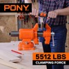 PONY Heavy Duty Bench Vise, 5-inch Jaw Width and Opening,