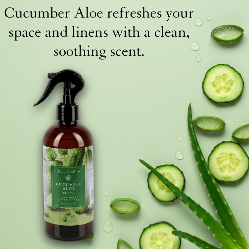 Abbey & Sullivan Linen Spray, Cucumber Aloe, 16 oz.