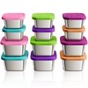 Osfel 12Pack 6oz Stainless Steel Snack Containers and 2oz Salad