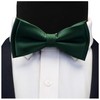 Dark Green Pre-tied Bow Tie Solid Bow Ties Adjustable Length