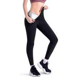 Sawaiko Sauna Pants, Leggings, Women's Wear, Sauna Suit, Long Pants, Silver Nano Coating, Fitness, Thermal, Workout Wear, Training, Super Sweating, Tummy Tightening, Sauna Effect, Shape-Up, Sports,